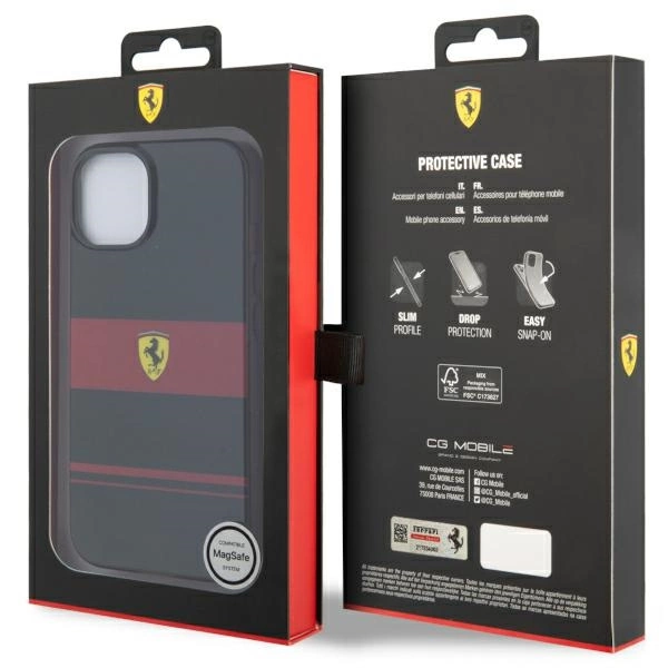Ferrari FEHMP14SUCOK iPhone 14 6.1" black/black hardcase IMD Combi Magsafeeng