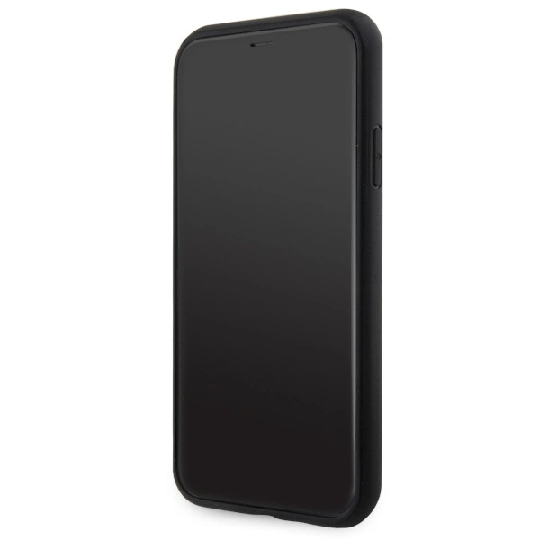 Guess GUHMN61P4RPSK iPhone 11 / Xr black/black hardcase 4G Printed Stripes MagSafeeng