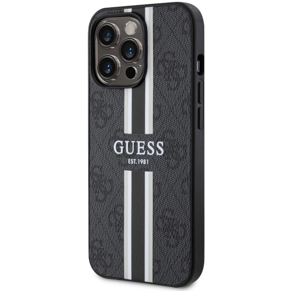 Guess GUHMP13LP4RPSK iPhone 13 Pro / 13 6.1" black/black hardcase 4G Printed Stripes MagSafeeng