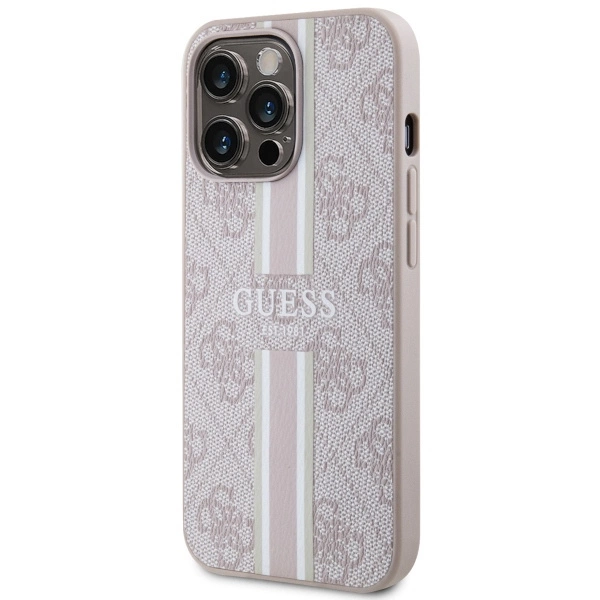 Guess GUHMP13LP4RPSP iPhone 13 Pro / 13 6.1" pink/pink hardcase 4G Printed Stripes MagSafeeng