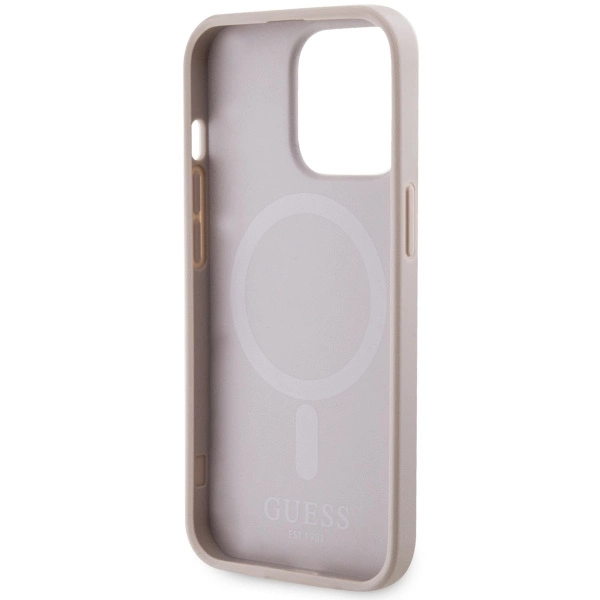 Guess GUHMP13LP4RPSP iPhone 13 Pro / 13 6.1" pink/pink hardcase 4G Printed Stripes MagSafeeng