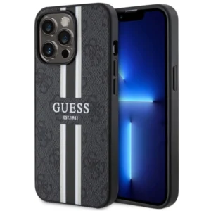 Guess GUHMP13XP4RPSK iPhone 13 Pro Max 6.7" black/black hardcase 4G Printed Stripes MagSafeeng