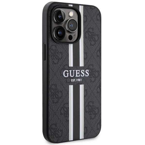 Guess GUHMP13XP4RPSK iPhone 13 Pro Max 6.7" black/black hardcase 4G Printed Stripes MagSafeeng