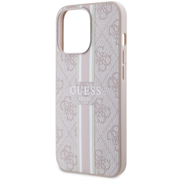 Guess GUHMP13XP4RPSP iPhone 13 Pro Max 6.7" pink/pink hardcase 4G Printed Stripes MagSafeeng