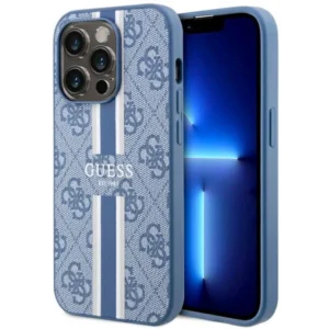 Guess GUHMP14LP4RPSB iPhone 14 Pro 6.1" blue/blue hardcase 4G Printed Stripes MagSafeeng