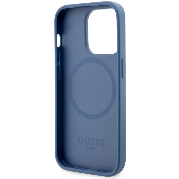 Guess GUHMP14LP4RPSB iPhone 14 Pro 6.1" blue/blue hardcase 4G Printed Stripes MagSafeeng