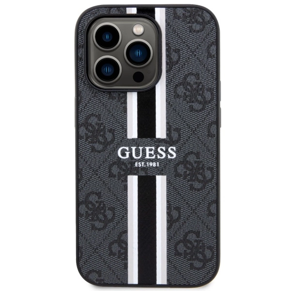 Guess GUHMP14LP4RPSK iPhone 14 Pro 6.1" black/black hardcase 4G Printed Stripes MagSafeeng