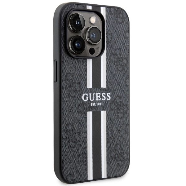 Guess GUHMP14LP4RPSK iPhone 14 Pro 6.1" black/black hardcase 4G Printed Stripes MagSafeeng