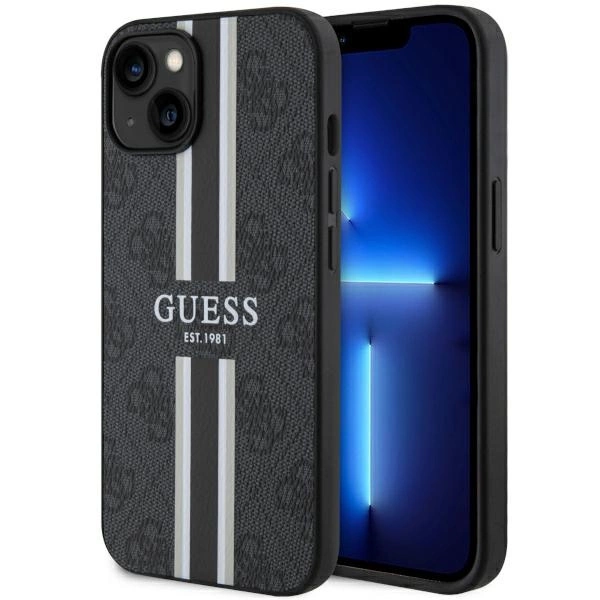 Guess GUHMP14MP4RPSK iPhone 14 Plus 6.7" black/black hardcase 4G Printed Stripes MagSafeeng