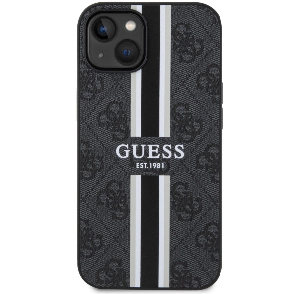 Guess GUHMP14MP4RPSK iPhone 14 Plus 6.7" black/black hardcase 4G Printed Stripes MagSafeeng