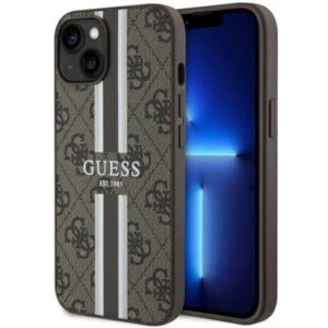 Guess GUHMP14MP4RPSW iPhone 14 Plus 6.7" brown/brown hardcase 4G Printed Stripes MagSafeeng