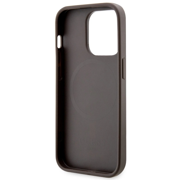 Guess GUHMP14XP4RPSW iPhone 14 Pro Max 6.7" brown/brown hardcase 4G Printed Stripes MagSafeeng