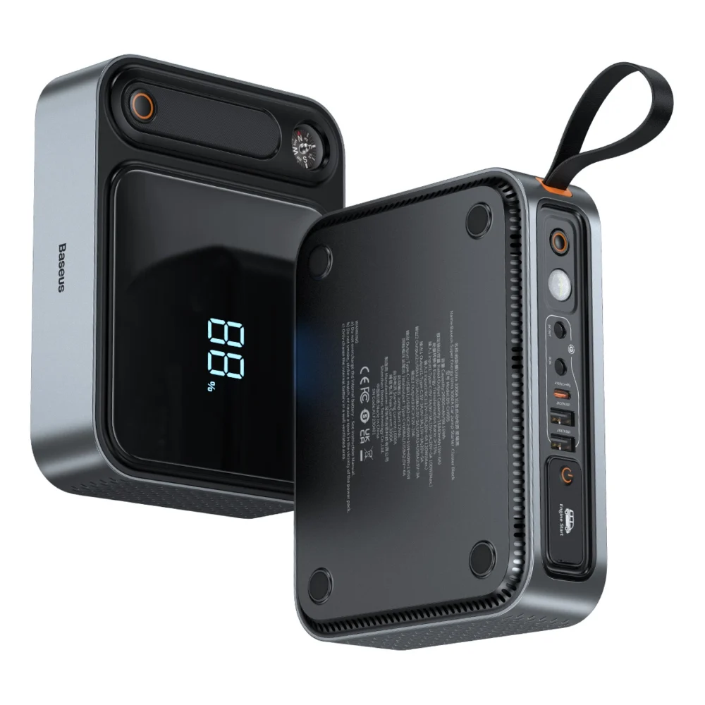Jump starter Baseus Super Energy Ultra 3000A with power bank 26800 mAh - blackeng