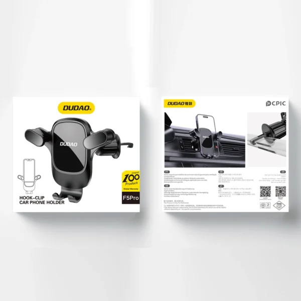 Dudao F5Pro air vent car phone holder - blackeng