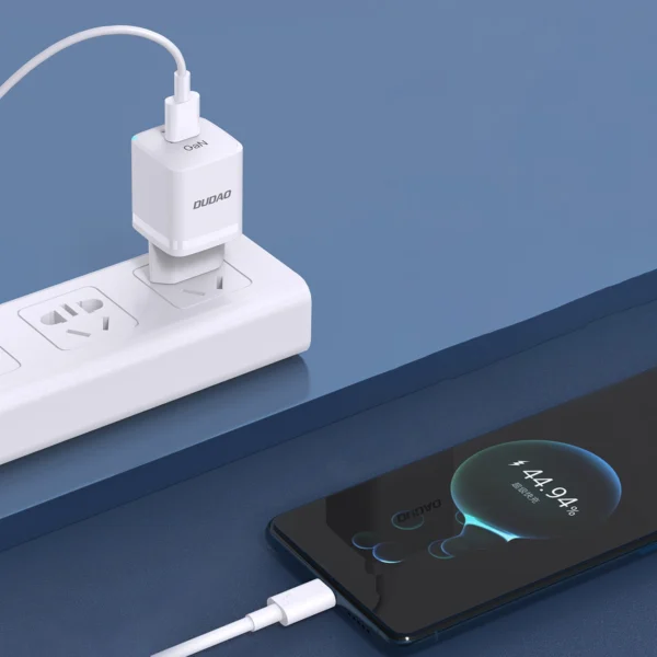 Wall charger GaN 33W PPS USB C/USB Dudao A13Pro - whiteeng