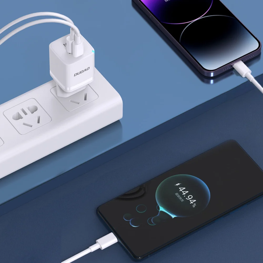 Wall charger GaN 33W PPS USB C/USB Dudao A13Pro - whiteeng