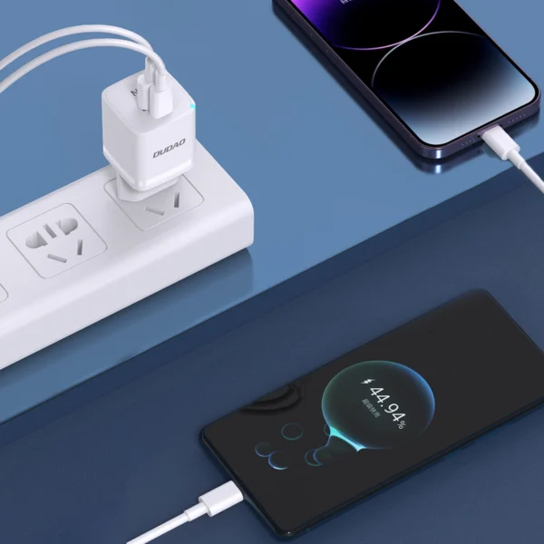 Wall charger GaN 33W PPS USB C/USB Dudao A13Pro - whiteeng