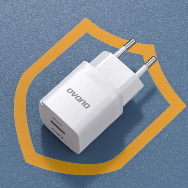 Wall charger GaN 33W PPS USB C/USB Dudao A13Pro - whiteeng