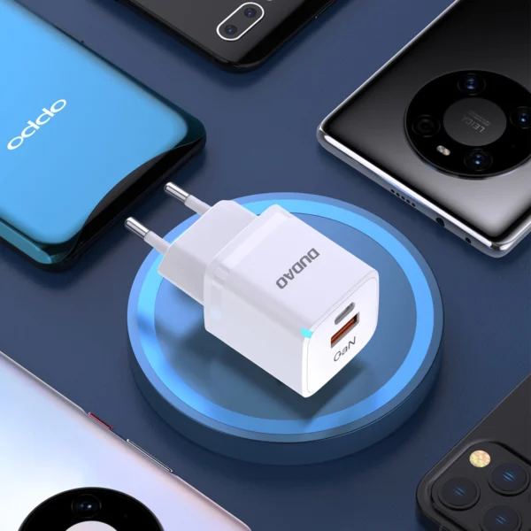 Wall charger GaN 33W PPS USB C/USB Dudao A13Pro - whiteeng