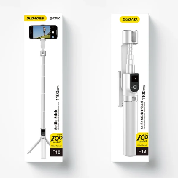 Selfie stick / telescopic pole with tripod Dudao F18W - whiteeng