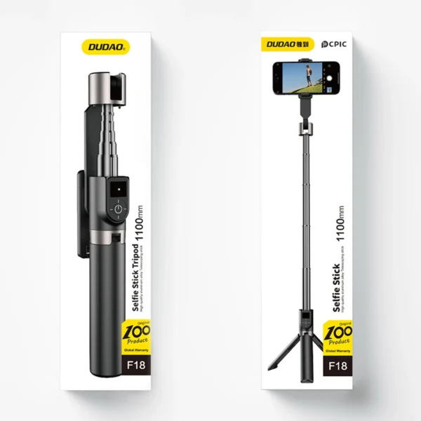 Selfie stick / telescopic pole with tripod Dudao F18B - blackeng