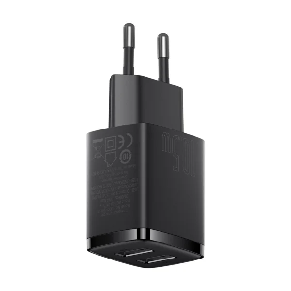 [RETURNED ITEM] Baseus Compact charger 2x USB 10.5W black (CCXJ010201)eng