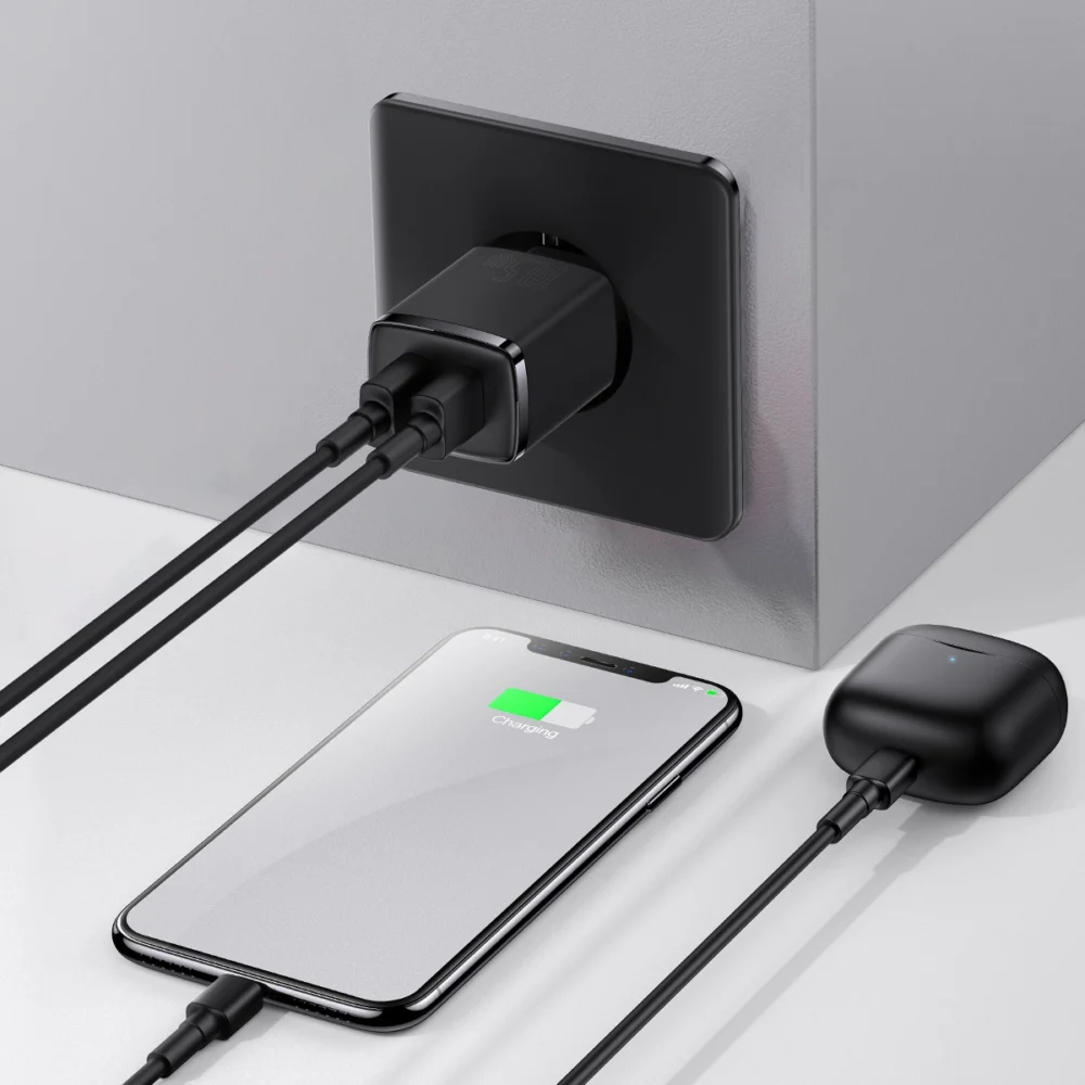 [RETURNED ITEM] Baseus Compact charger 2x USB 10.5W black (CCXJ010201)eng