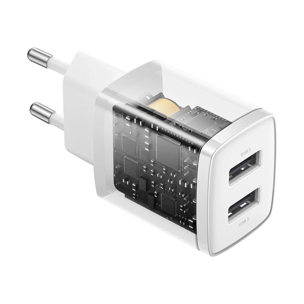 [RETURNED ITEM] Baseus Compact charger 2x USB 10.5W white (CCXJ010202)eng
