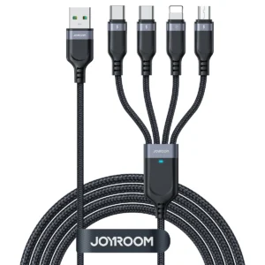 Joyroom Multi-Use Series S-A18 4in1 USB-A - USB-C / USB-C / Lightning / micro USB cable 1.2m - blackeng