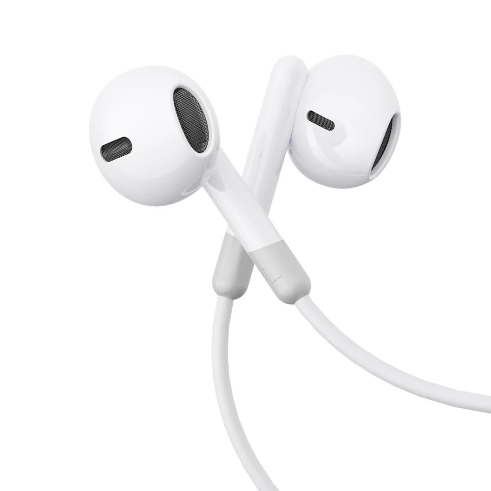 Joyroom JR-EW01 in-ear wired mini jack headphones with remote control - whiteeng