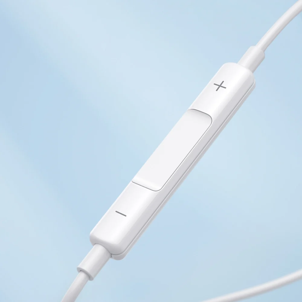 Joyroom JR-EW01 in-ear wired mini jack headphones with remote control - whiteeng