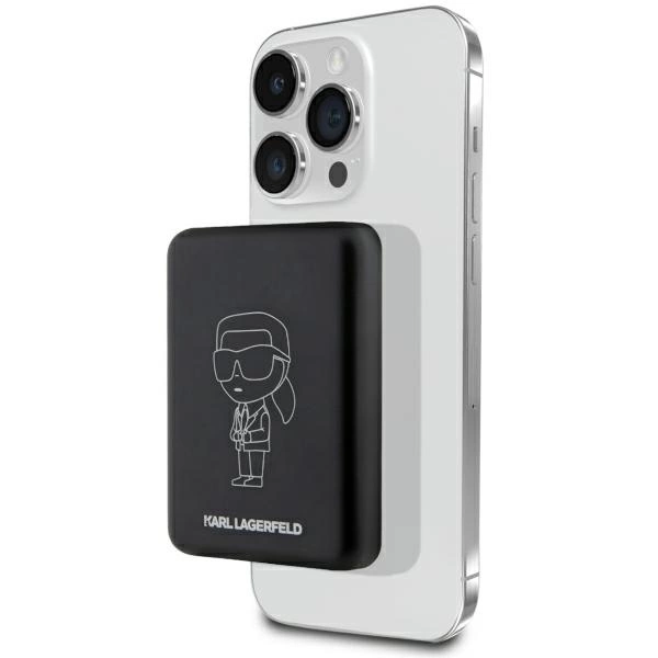 Karl Lagerfeld Inductive power bank KLPBMKIOTTGK 5W 3000mAh black/black Ikonik MagSafeeng