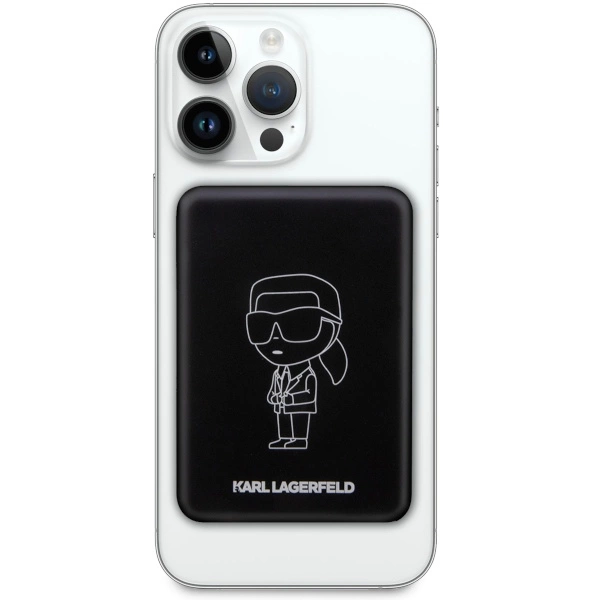 Karl Lagerfeld Inductive power bank KLPBMKIOTTGK 5W 3000mAh black/black Ikonik MagSafeeng