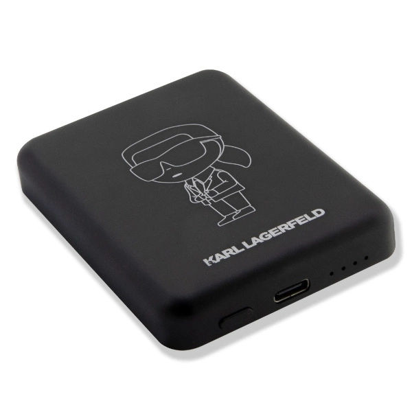 Karl Lagerfeld Inductive power bank KLPBMKIOTTGK 5W 3000mAh black/black Ikonik MagSafeeng