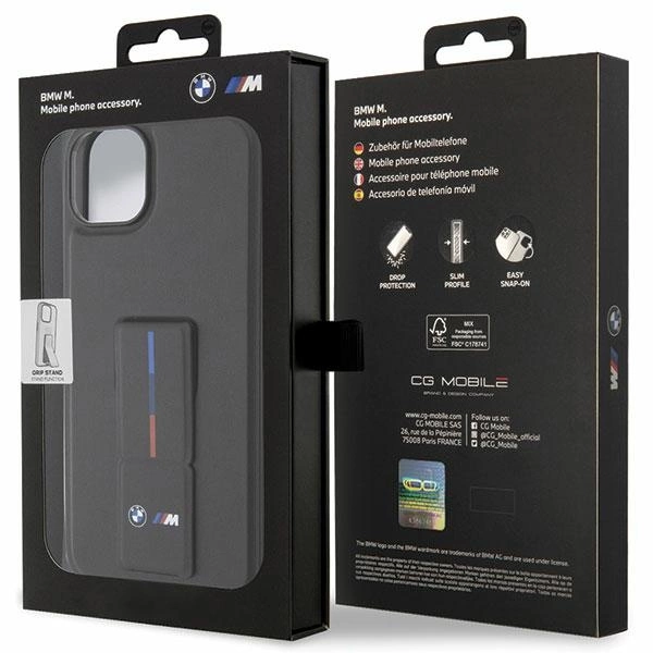 Case BMW BMHCP14S22GSLK iPhone 14 6.1" black/black hardcase Grip Hot Stampeng