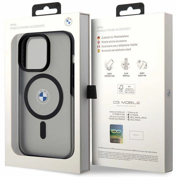 Case BMW BMHMP14LDSLK iPhone 14 Pro 6.1" black/black hardcase Signature MagSafeeng