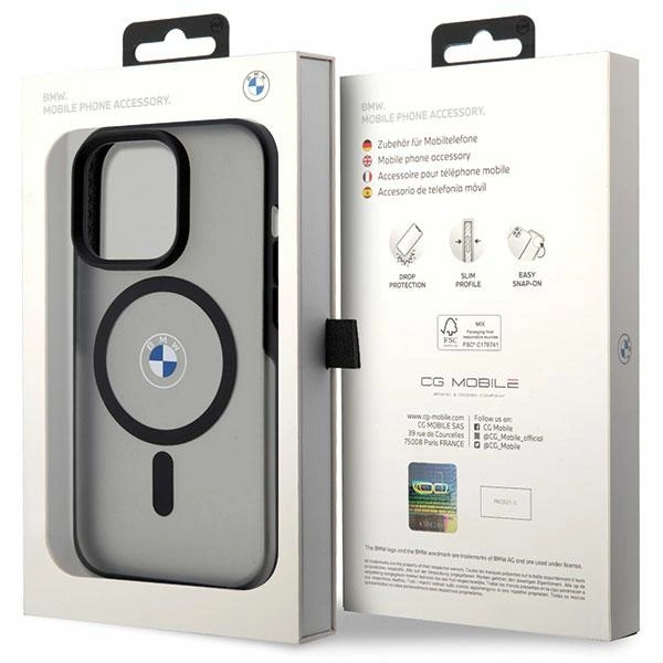 Case BMW BMHMP14XDSLK iPhone 14 Pro Max 6.7" black/black hardcase Signature MagSafeeng