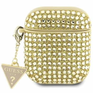 Guess GUA2HDGTPD AirPods 1/2 cover gold/gold Rhinestone Triangle Charmeng