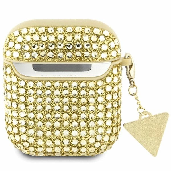 Guess GUA2HDGTPD AirPods 1/2 cover gold/gold Rhinestone Triangle Charmeng