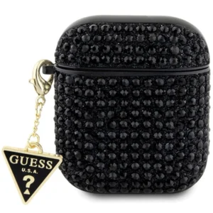 Guess GUA2HDGTPK AirPods 1/2 cover black/black Rhinestone Triangle Charmeng