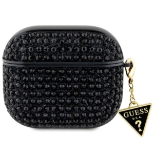 Guess GUA3HDGTPK AirPods 3 cover black/black Rhinestone Triangle Charmeng