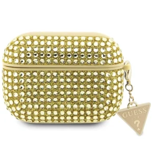 Guess GUAP2HDGTPD AirPods Pro 2 cover gold/gold Rhinestone Triangle Charmeng