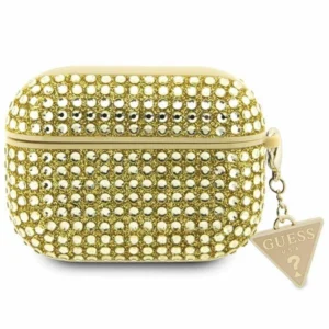 Guess GUAPHDGTPD AirPods Pro cover gold/gold Rhinestone Triangle Charmeng