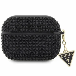 Guess GUAPHDGTPK AirPods Pro cover black/black Rhinestone Triangle Charmeng