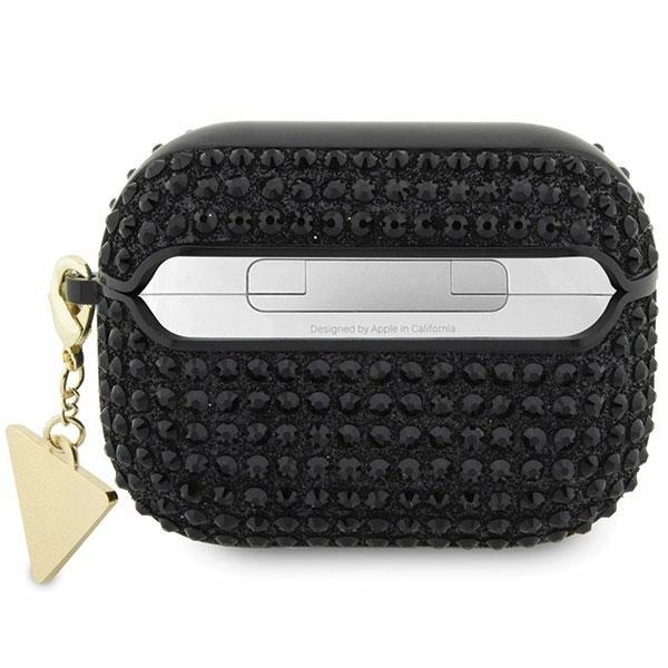 Guess GUAPHDGTPK AirPods Pro cover black/black Rhinestone Triangle Charmeng