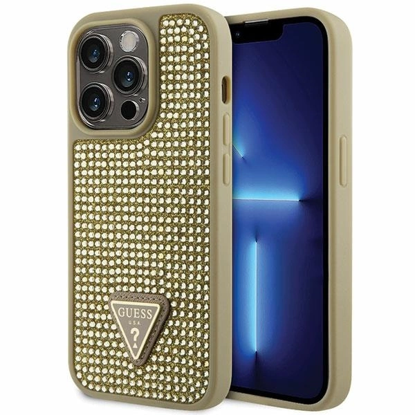 Guess GUHCP14LHDGTPD iPhone 14 Pro 6.1" gold/gold hardcase Rhinestone Triangleeng
