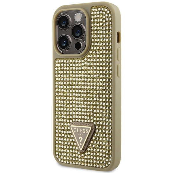 Guess GUHCP14LHDGTPD iPhone 14 Pro 6.1" gold/gold hardcase Rhinestone Triangleeng