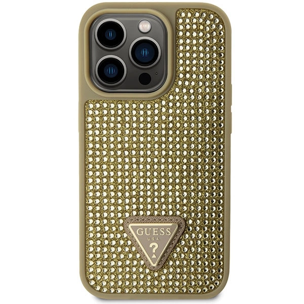 Guess GUHCP14LHDGTPD iPhone 14 Pro 6.1" gold/gold hardcase Rhinestone Triangleeng