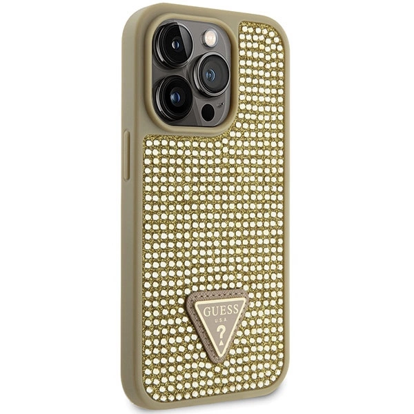 Guess GUHCP14LHDGTPD iPhone 14 Pro 6.1" gold/gold hardcase Rhinestone Triangleeng