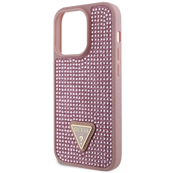 Guess GUHCP14LHDGTPP iPhone 14 Pro 6.1" pink/pink hardcase Rhinestone Triangleeng